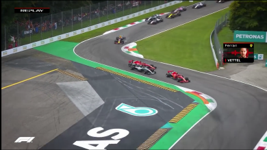 L&#8217;incidente Vettel-Hamilton a Monza | video