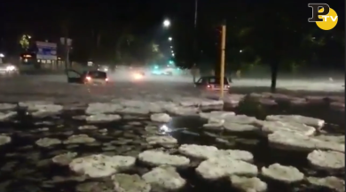 Maltempo a Roma. Blocchi di ghiaccio in strada. Devastata la Basilica di San Sebastiano | video