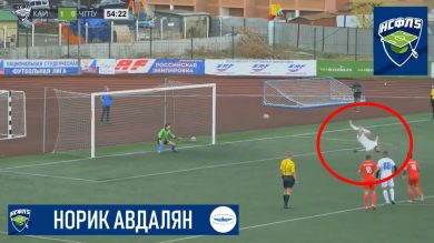 Il rigore alla Holly e Benji con salto mortale in Russia | video