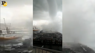 Tromba d’aria su Salerno | video