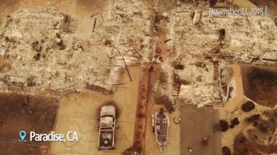 Incendi in California: la distruzione vista dal drone | video
