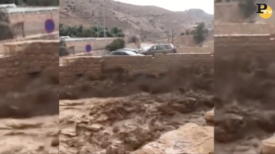 Alluvioni ed inondazioni a Petra, Cisgiordania | video
