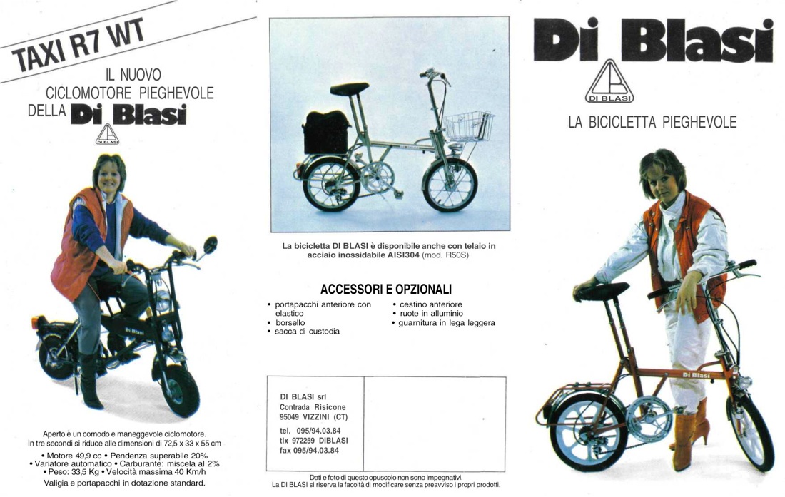 Italiani che fecero l’impresa: storia e foto della Di Blasi, pioniere dei pieghevoli a due ruote