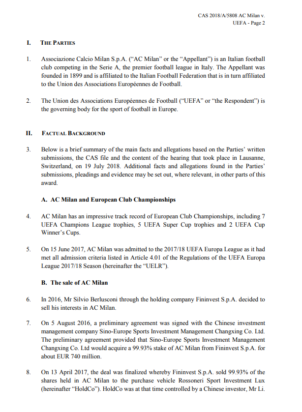 Milan, ecco la sentenza Fair Play Finanziario Uefa