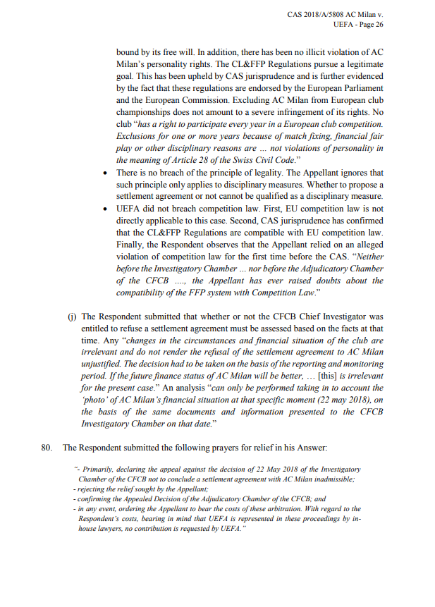 Milan, ecco la sentenza Fair Play Finanziario Uefa