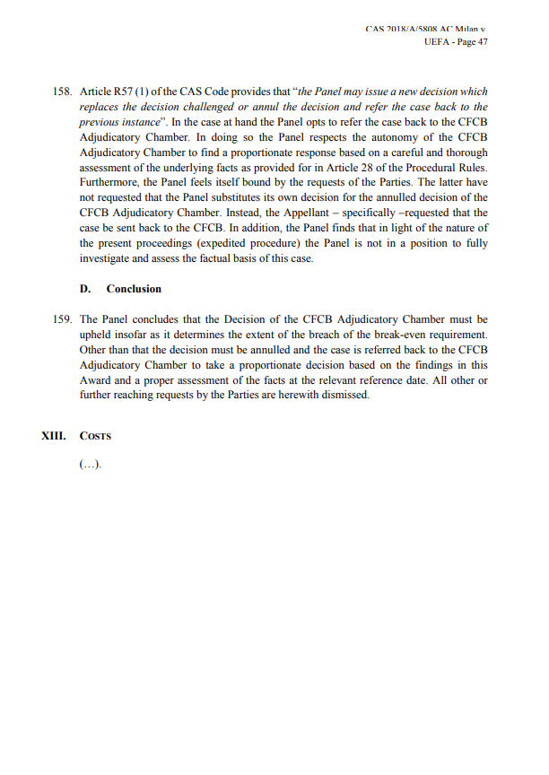 Milan, ecco la sentenza Fair Play Finanziario Uefa