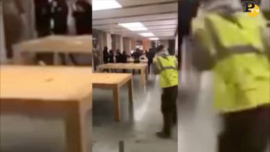 Gilet gialli assalto ad un Apple store a Bordeaux | video