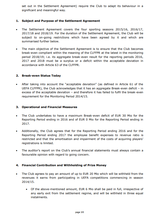 Fair play finanziario: i settlement agreement di Inter e Roma