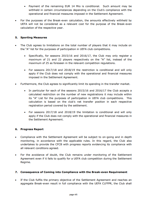 Fair play finanziario: i settlement agreement di Inter e Roma