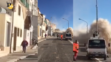 Pomarico, le case crollano dopo la frana | video