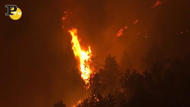 Siccità estrema in Piemonte, incendio sul Monte Basso