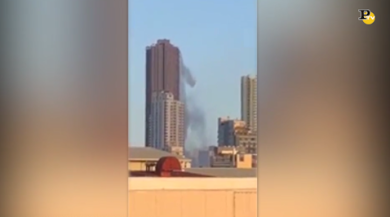 Terremoto Filippine: l’acqua della piscina sul tetto del grattacielo viene giù come una cascata