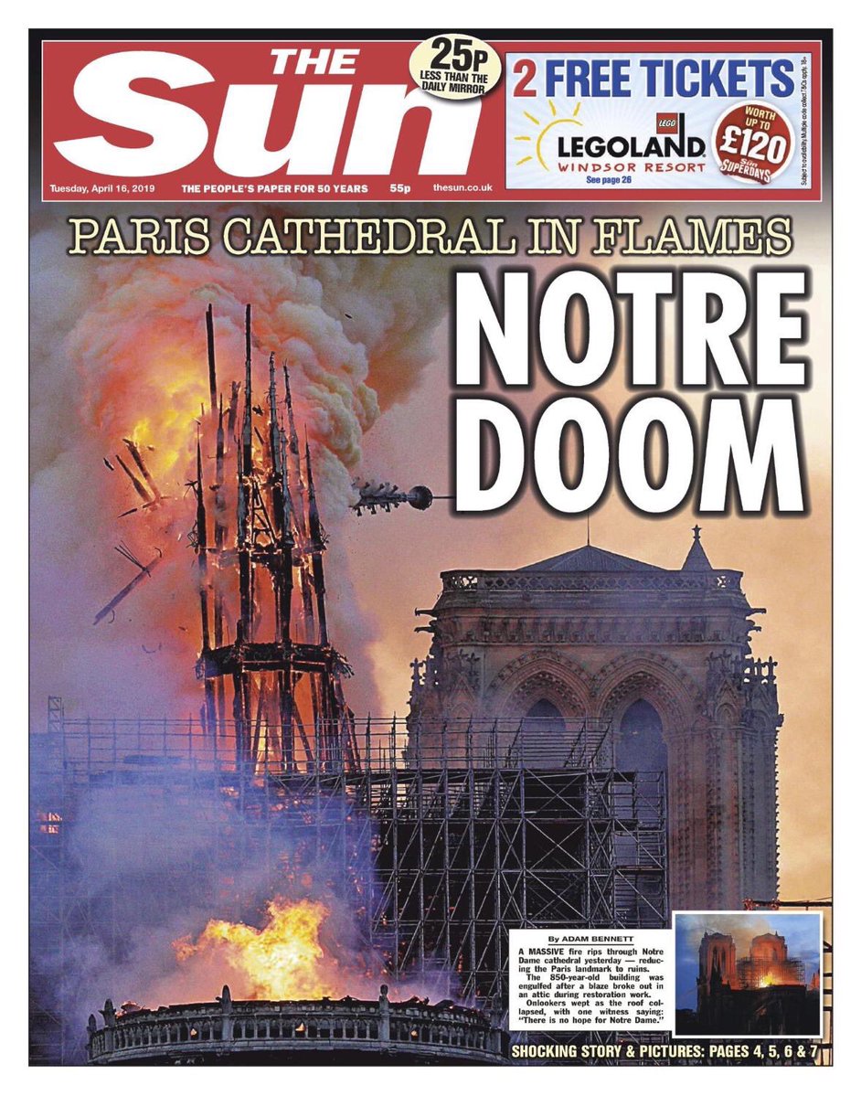 Incendio Notre Dame a Parigi: la notizia in tutto il mondo