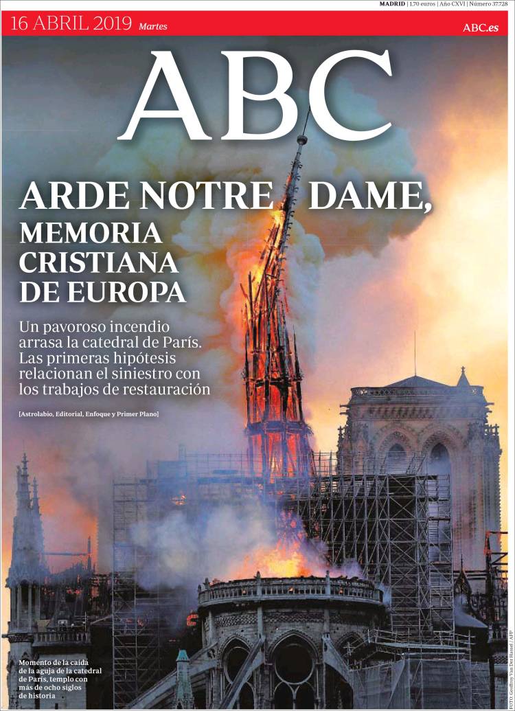 Incendio Notre Dame a Parigi: la notizia in tutto il mondo