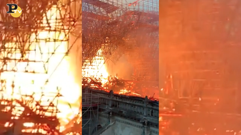 Incendio Notre Dame, il primo video girato dai pompieri sul tetto Incendio Notre Dame, il primo video girato dai pompieri sul tetto