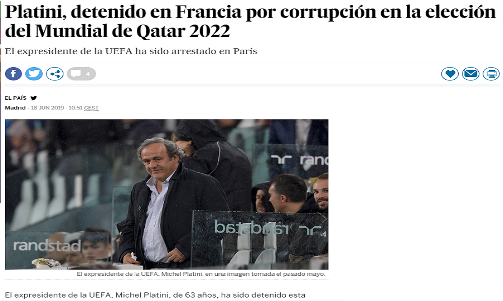 Platini fermato e rilasciato: Qatar 2022, scandalo senza fine Platini fermato e rilasciato: Qatar 2022, scandalo senza fine
