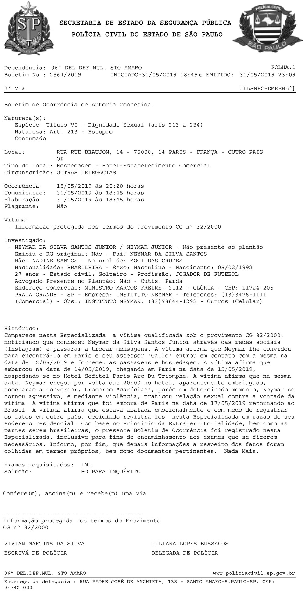 Neymar choc: accusato di stupro da una donna (ma lui nega)