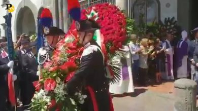 Somma Vesuviana, i funerali del carabiniere ucciso a Roma