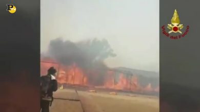 Incendio a Catania, in fiamme le spiagge della Plaia
