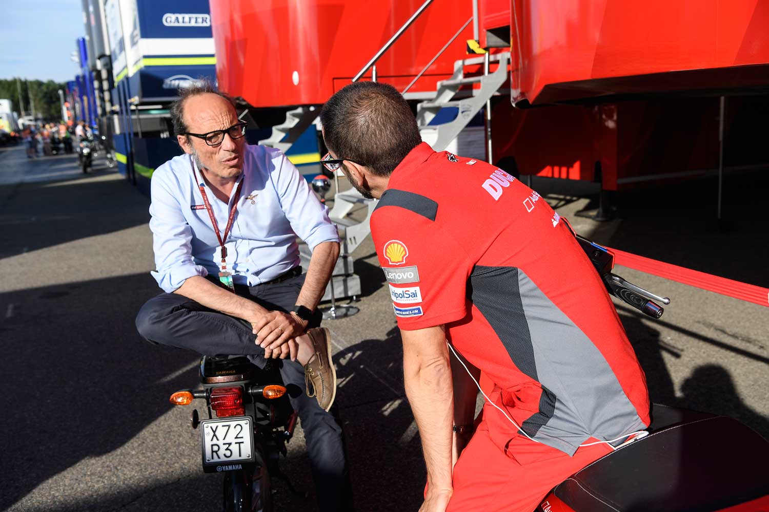 A Misano in cabina con Meda e Sanchini