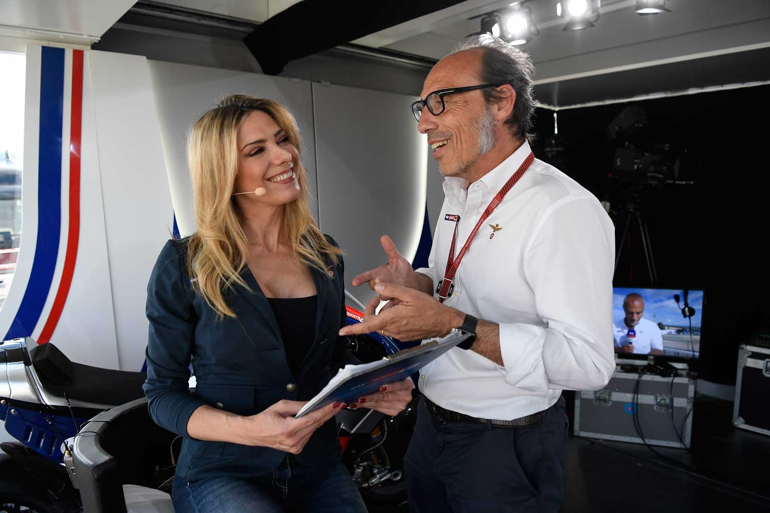 A Misano in cabina con Meda e Sanchini