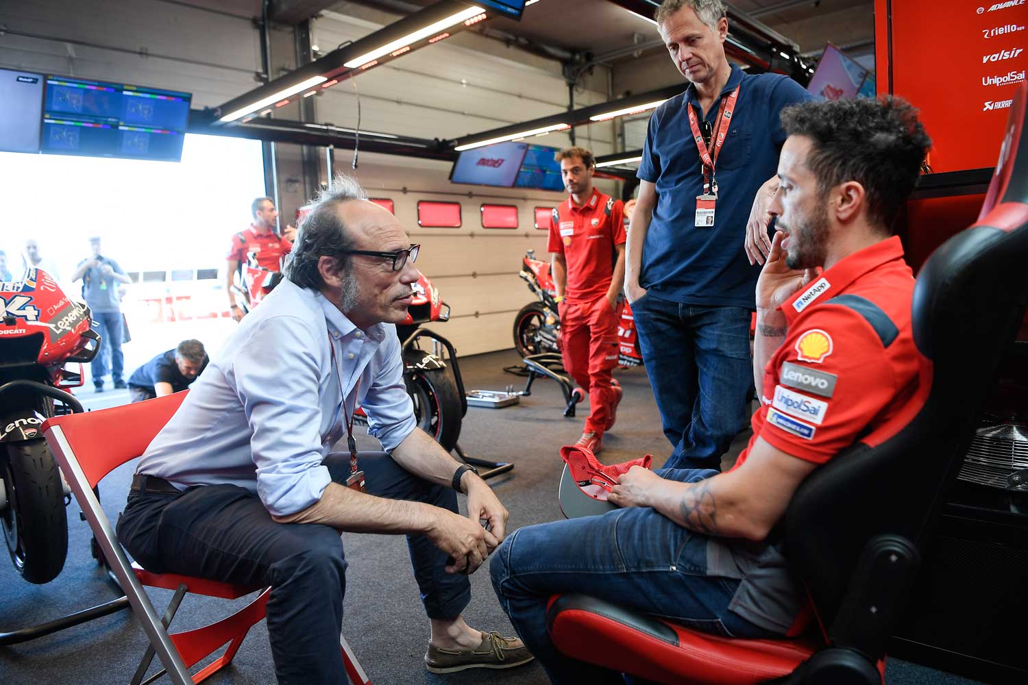 A Misano in cabina con Meda e Sanchini