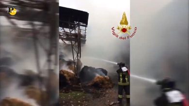 Sulbiate, pompieri a lavoro senza sosta per incendio