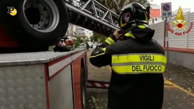 Rimini, squadre dei Vigili al lavoro per il maltempo