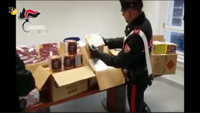 Sequestro di artifizi pirotecnici illegali a Torino da parte dell’Arma dei Carabinieri