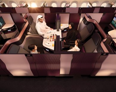 Qsuite di Qatar Airways, il non plus ultra del comfort in volo
