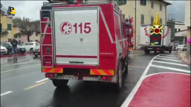 Intervento dei Vigili del Fuoco per il terremoto a Firenze