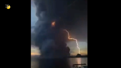 Spettacolare eruzione del pericoloso Vulcano Taal