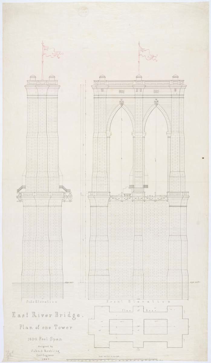 150 anni fa iniziava la costruzione del ponte di Brooklyn (storia e foto)
