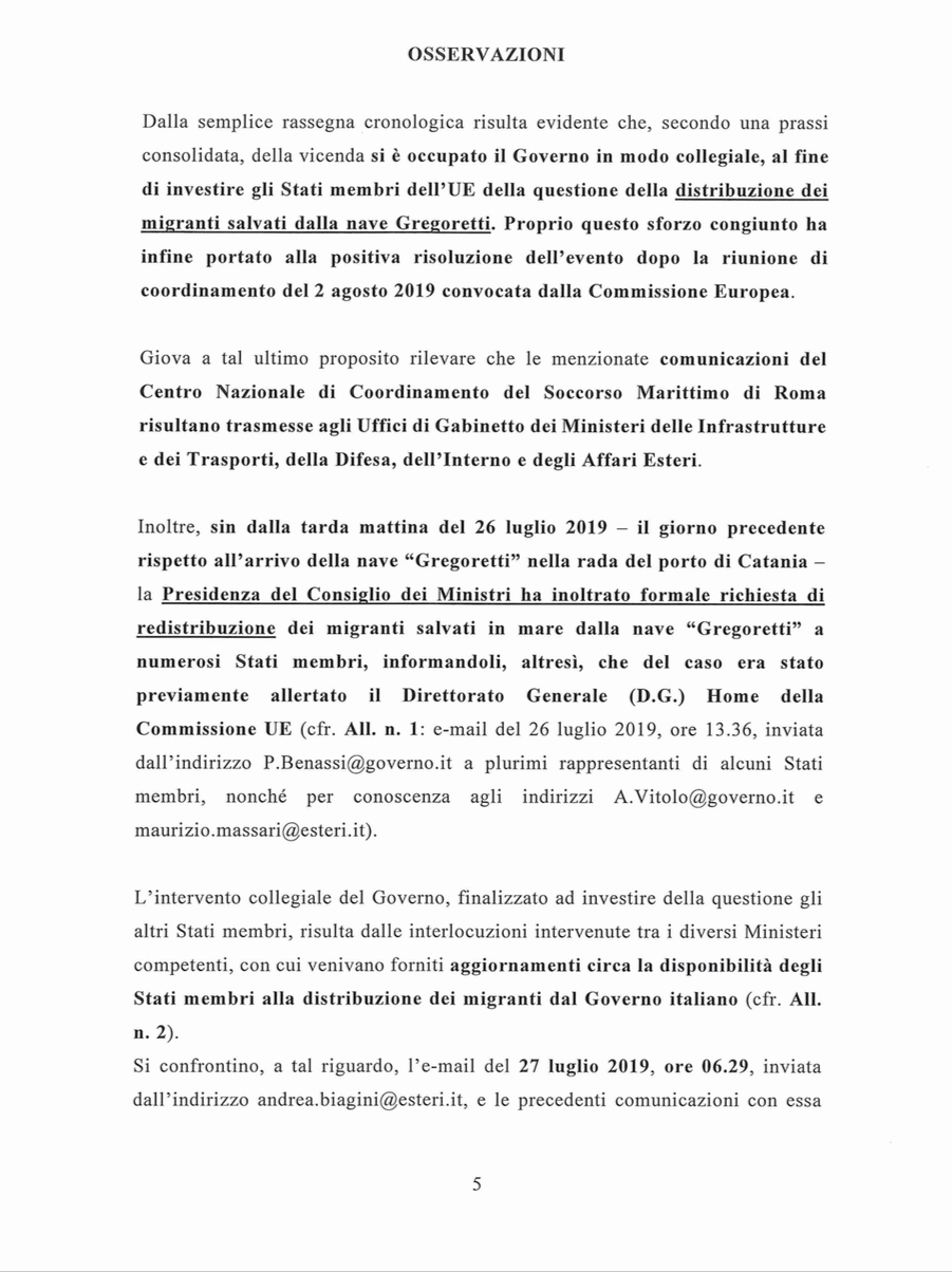Caso Gregoretti, la difesa di Salvini: “decisione presa col Governo”. Ecco le carte