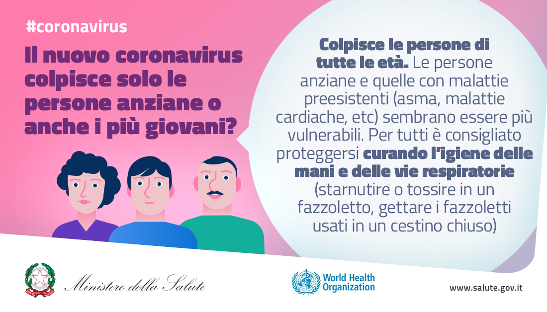 Coronavirus: dieci comportamenti da seguire