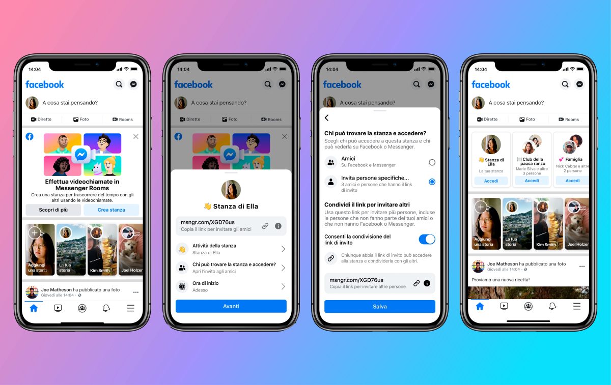Galleria foto 'Con Messenger Rooms le videochiamate su Facebook diventano una festa' - foto 2