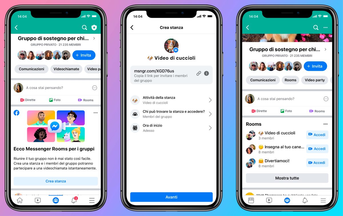 Galleria foto 'Con Messenger Rooms le videochiamate su Facebook diventano una festa' - foto 9