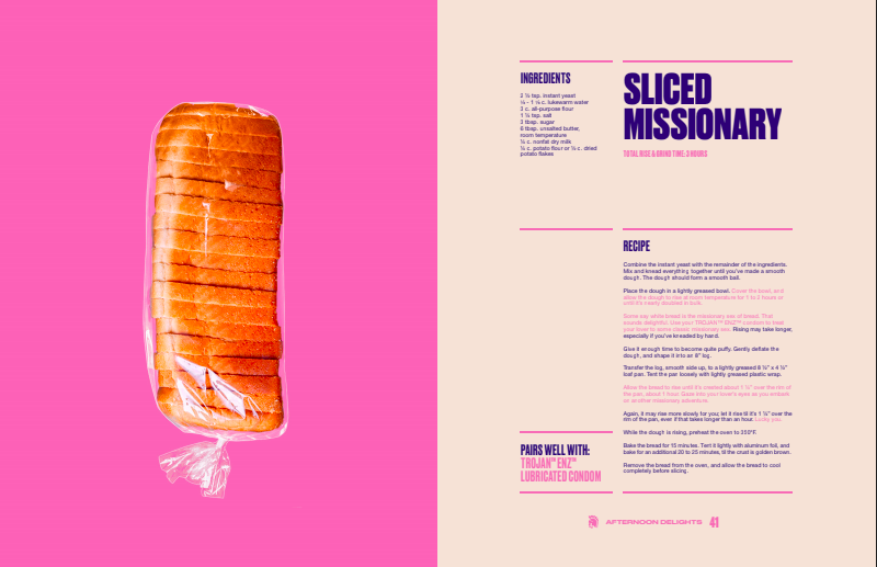 Trojan Condoms pubblica un libro di ricette