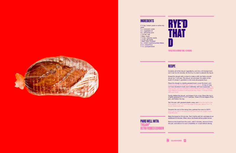 Trojan Condoms pubblica un libro di ricette