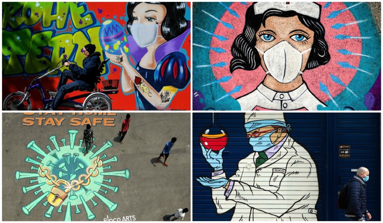 Il Coronavirus raccontato dalla street art