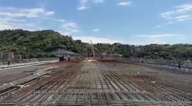 Il primo video dalla cime del cantiere Ponte Morandi