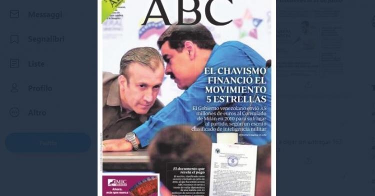 Dalla Spagna: “Il Venezuela ha finanziato con 3,5 mln di euro il M5S”