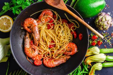 Cuciniamo insieme: Spaghetti di mare (con fiori di zucchine)