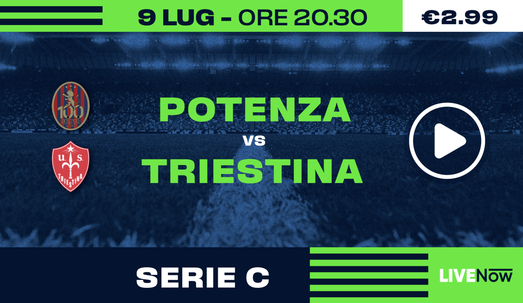 Guarda in diretta Potenza – Triestina