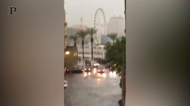 Nubifragio a Cagliari: strade come fiumi | video