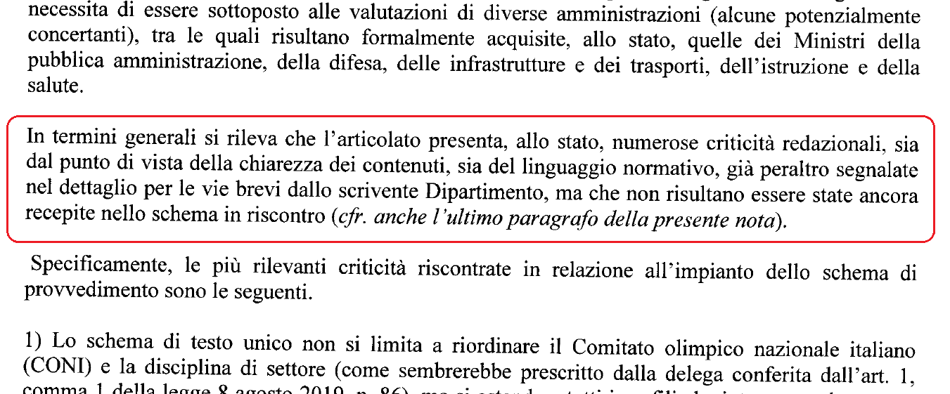 Sport, conto alla rovescia per la riforma Spadafora Sport, conto alla rovescia per la riforma Spadafora