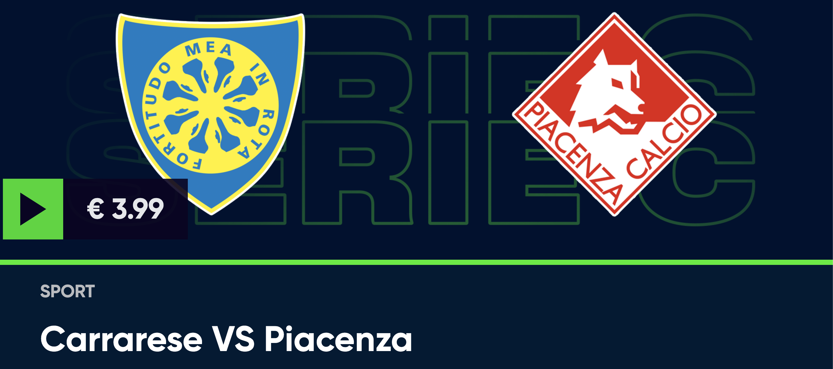 Guarda in diretta Carrarese – Piacenza