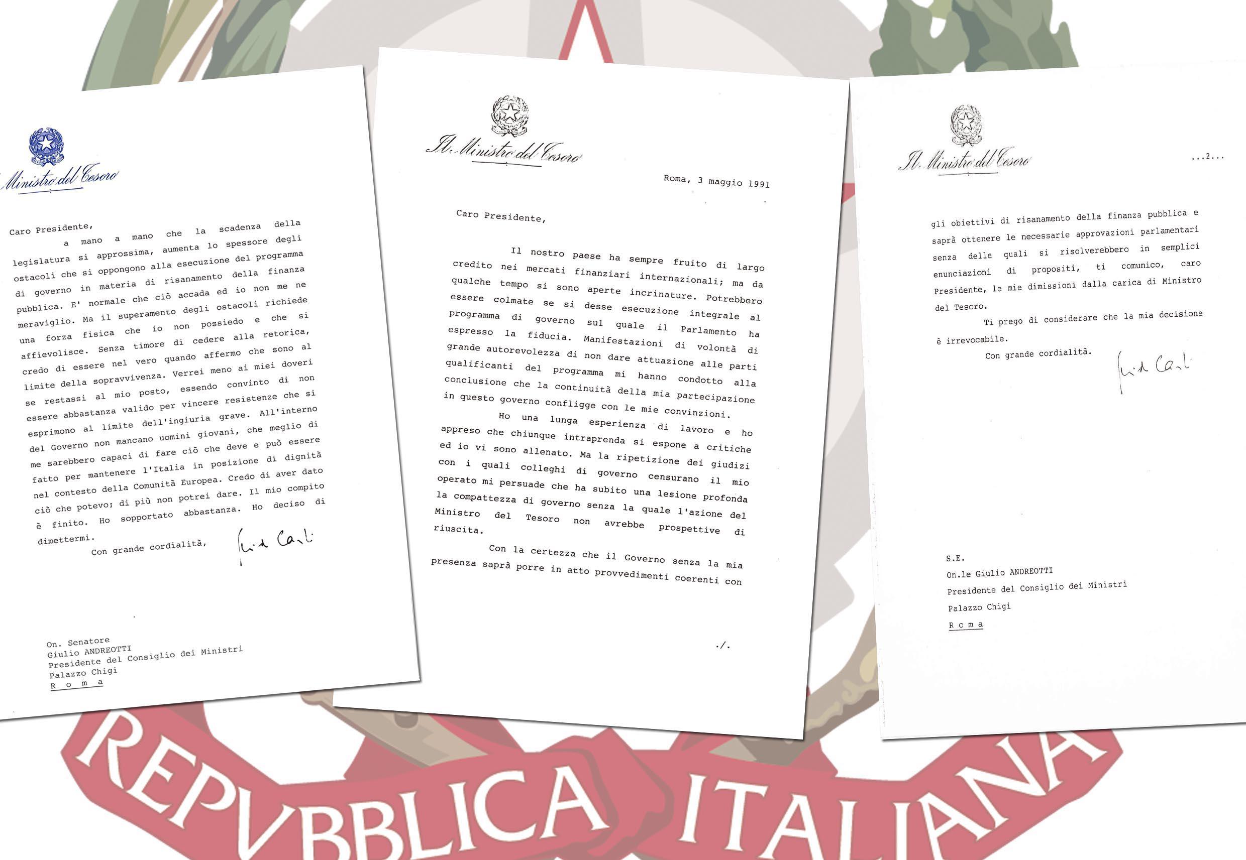 Guido Carli: «Caro Andreotti,
 risanare 
la finanza 
pubblica 
è impossibile»