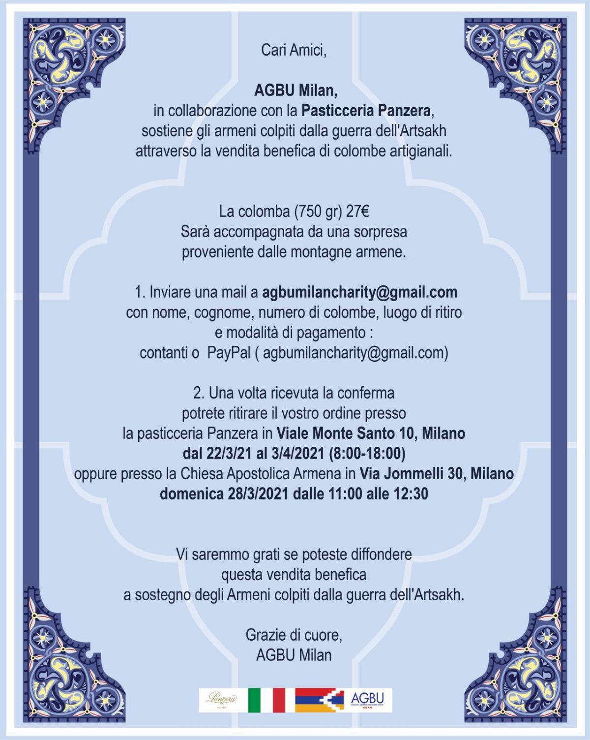 Galleria foto 'Una colomba per aiutare l’Armenia. Il nuovo progetto di AGBU' - foto 3