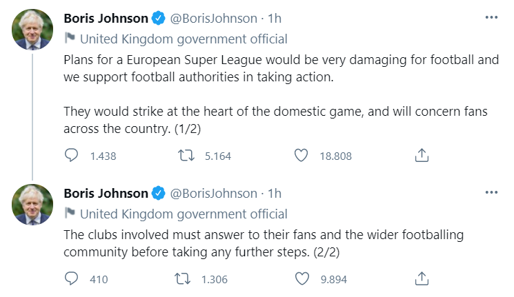 E’ nata la Superlega: guerra nel calcio europeo